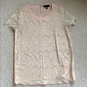 Light pink lace t-shirt